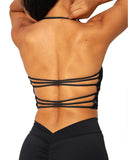 Danysu Longline Halter Backless Sports Bra