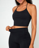 Danysu Longline Halter Backless Sports Bra
