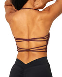 Danysu Longline Halter Backless Sports Bra