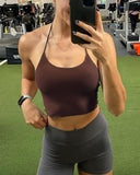 Danysu Longline Halter Backless Sports Bra
