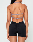 Danysu Longline Halter Backless Sports Bra