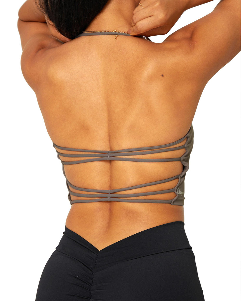 Danysu Longline Halter Backless Sports Bra