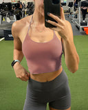 Danysu Longline Halter Backless Sports Bra