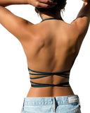 Danysu Longline Halter Backless Sports Bra