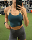 Danysu Longline Halter Backless Sports Bra
