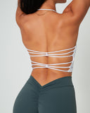 Danysu Longline Halter Backless Sports Bra