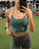 Danysu Longline Halter Backless Sports Bra