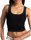 Danysu Women Square Neck Tank Top with Built in Bra