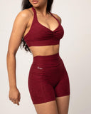 Danysu V-Back Biker Shorts with Pockets