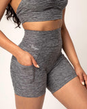 Danysu V-Back Biker Shorts with Pockets
