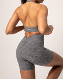 Danysu V-Back Biker Shorts with Pockets