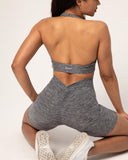 Danysu V-Back Biker Shorts with Pockets