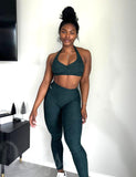 Danysu Pocket V-Back Scrunch Butt Leggings Naked Feel