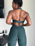 Danysu Pocket V-Back Scrunch Butt Leggings Naked Feel