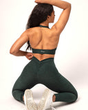 Danysu Pocket V-Back Scrunch Butt Leggings Naked Feel