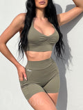 Danysu V-Back Biker Shorts with Pockets