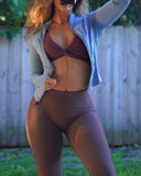 Danysu Twirl Front Backless Sports Bra