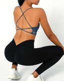 Danysu Twirl Front Backless Sports Bra