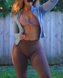 Danysu Twirl Front Backless Sports Bra