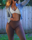 Danysu Twirl Front Backless Sports Bra