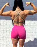 Danysu Twirl Front Backless Sports Bra