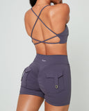 Danysu Twirl Front Backless Sports Bra
