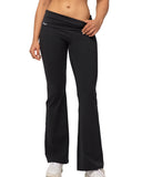 Danysu Fold Over Flared Leggings