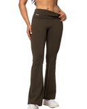 Danysu Fold Over Flared Leggings