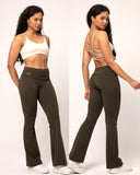 Danysu Fold Over Flared Leggings