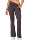 Danysu Fold Over Flared Leggings