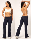 Danysu Fold Over Flared Leggings