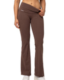 Danysu Fold Over Flared Leggings