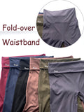Danysu Fold Over Flared Leggings