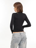 High Round Neck Long Sleeve Top