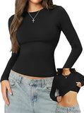 High Round Neck Long Sleeve Top