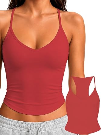 V Neck Racerback Cami Top