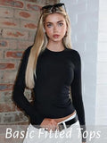 High Round Neck Long Sleeve Top