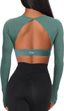 Open Back Long Sleeve Crop Top