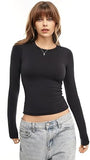 High Round Neck Long Sleeve Top