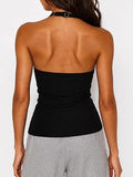 Adjustable Halter Tank Tops for Women with Built in Bra Camisole