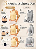 Racerback Tank Tops Ribbed Fitted Crop Cami with Built in Bra