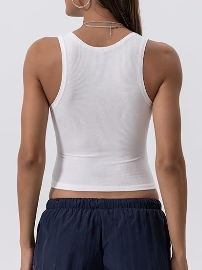 Square Neck Tank Top - Solid
