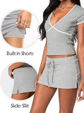 Mini Skort for Women Sexy Skirt - Drawstring