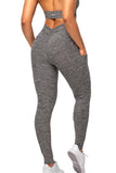 Danysu Pocket V-Back Scrunch Butt Leggings Naked Feel