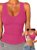 Tank Tops for Women Racerback Ribbed Sleeveless Shirts