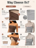 Tube Top Strapless Bandeau Crop Tank Tops with Built in Bra