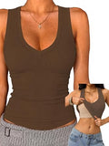 Tank Tops for Women Racerback Ribbed Sleeveless Shirts