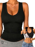 Tank Tops for Women Racerback Ribbed Sleeveless Shirts
