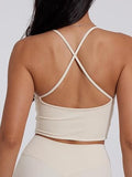 Scoop Neck Sculpt Workout Crop Tops Sports Bras