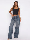 Padded Lace Tank Top Square Neck Double Lined Basic Crop Tops